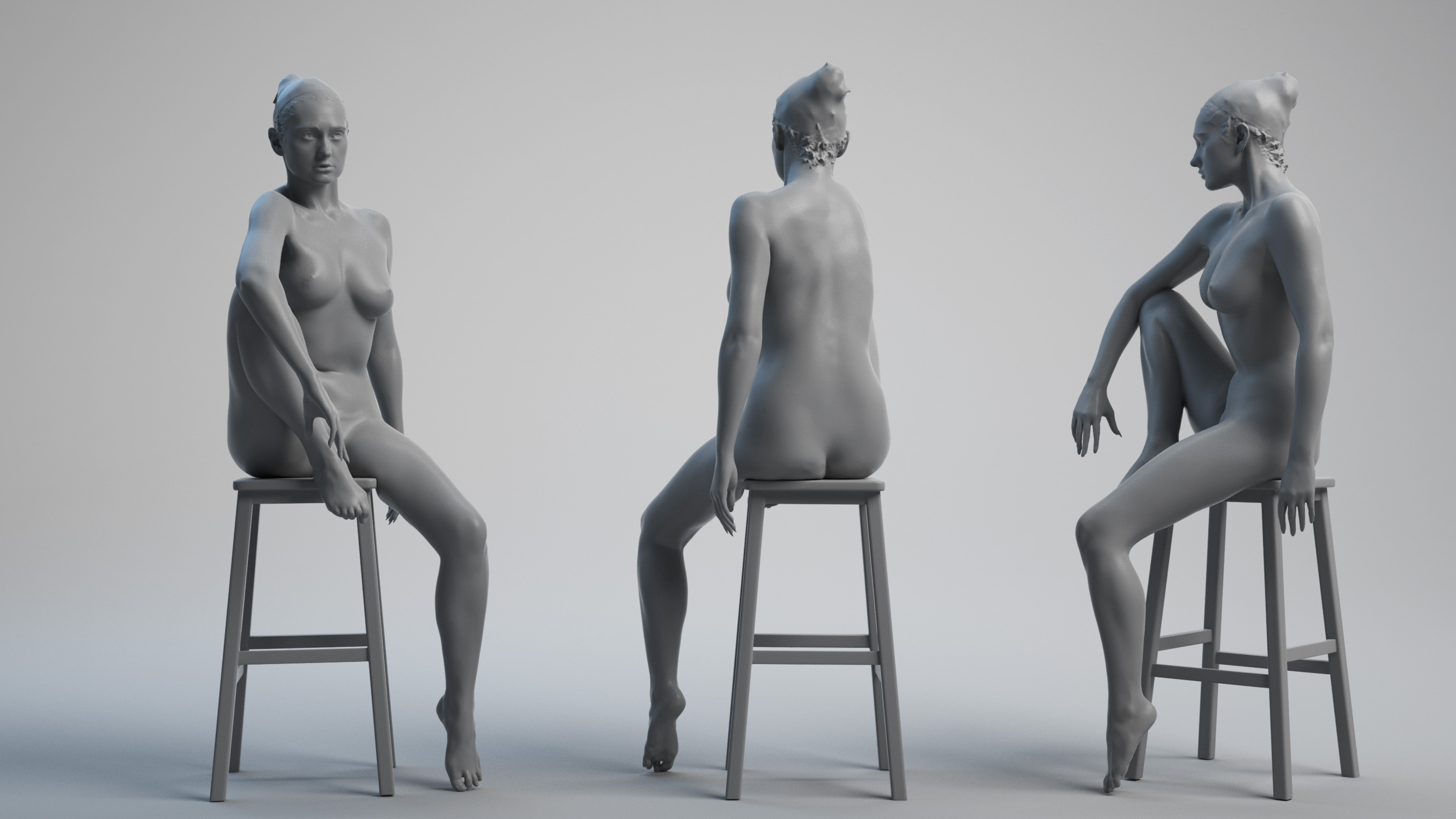 Female 3d model seat scan